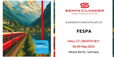 Senfa Cilander Unveils New Identity at FESPA 2025 | High-Performance Textiles
